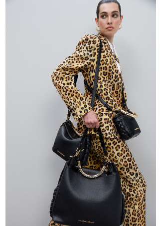 Shopper Manico Metallo Intagliato