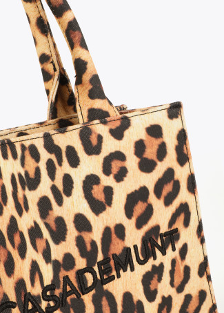 Mini Shopper Tecido Leopardo