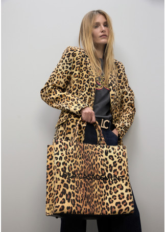 Shopper tejido leopardo