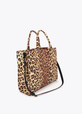 Shopper tejido leopardo