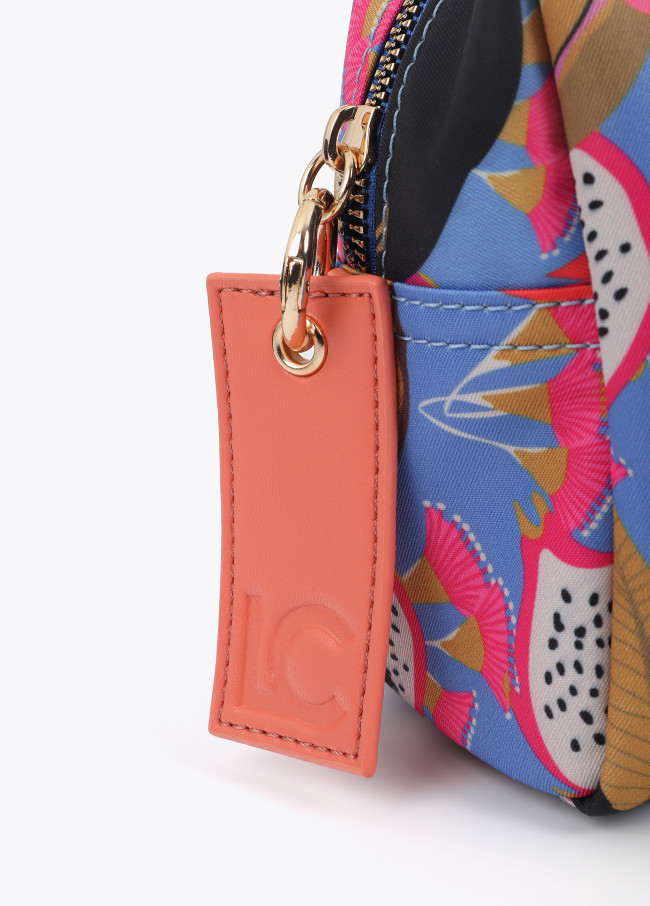 Necessaire de Nylon Estampado Multicolorido