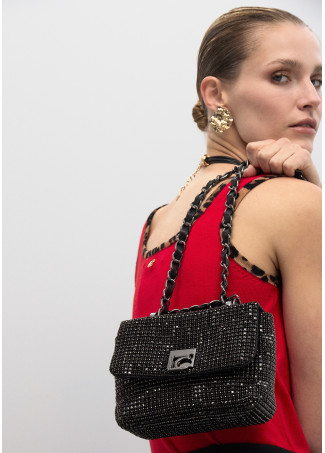 Borsa a Spalla Strass