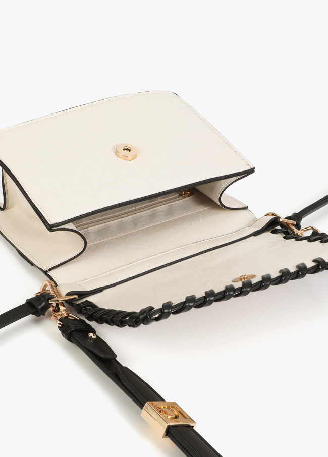 Contrasting Braided Detail Crossbody Bag