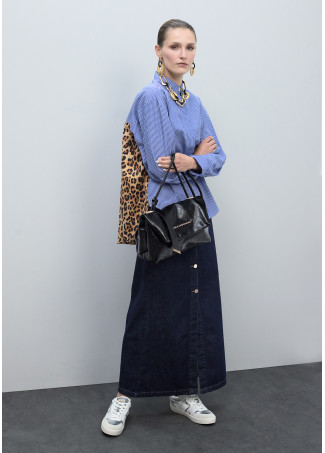 Crossbody bag with flap and bow detail