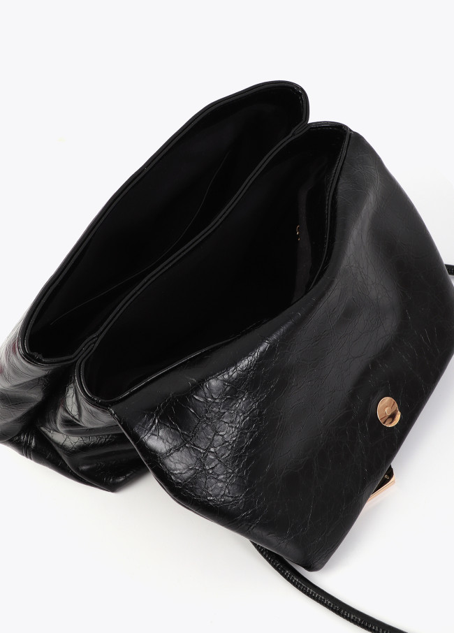 Crossbody bag with flap and bow detail