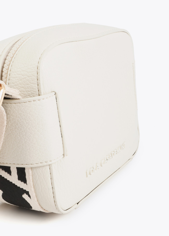 Sac bandoulière en nylon avec sangle contrastée