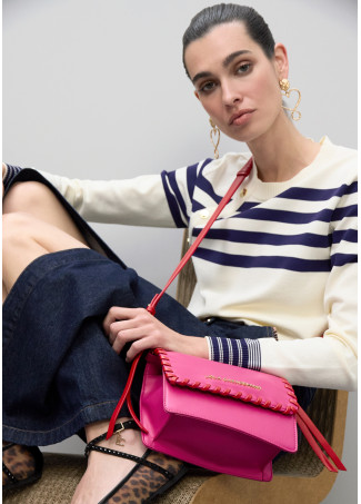 Crossbody Bag with Contrast Braided Detail