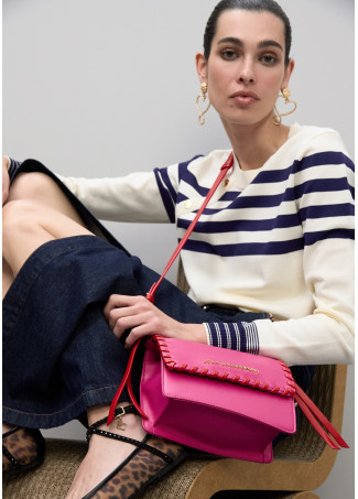 Crossbody Bag with Contrast Braided Detail