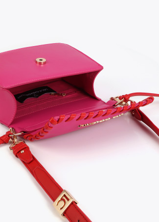 Sac Bandoulière avec Détail Tressé Contrasté