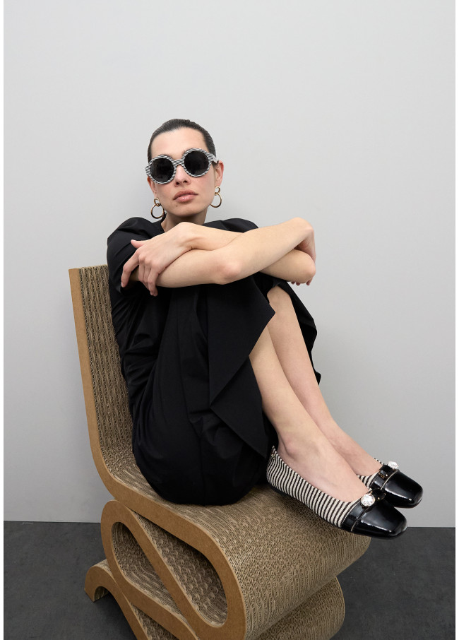 Round Frame Bicolor Sunglasses