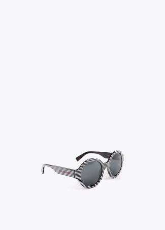 Round Frame Bicolor Sunglasses