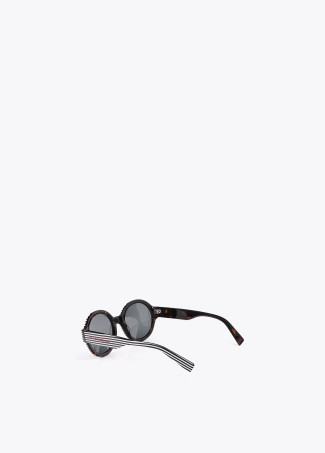 Round Frame Bicolor Sunglasses