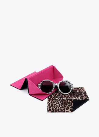 Lunettes de soleil rondes bicolores