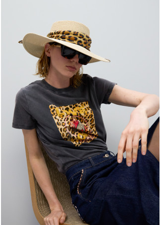 Chapéu com Laçada Estampada