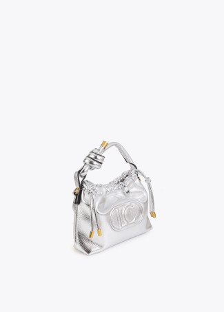 Golden Bucket Bag with Embossed Logo