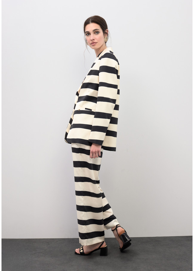 Gestreifter Satin-Culotte