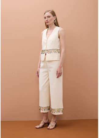 Gilet Cintré avec Pierres Multicolores