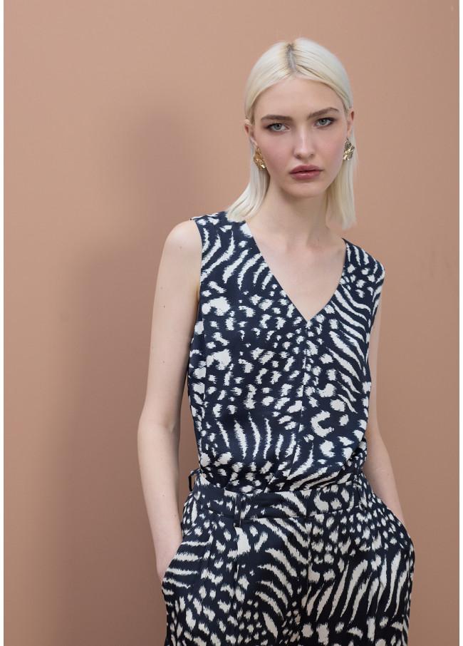 Top con spalline scollo a V