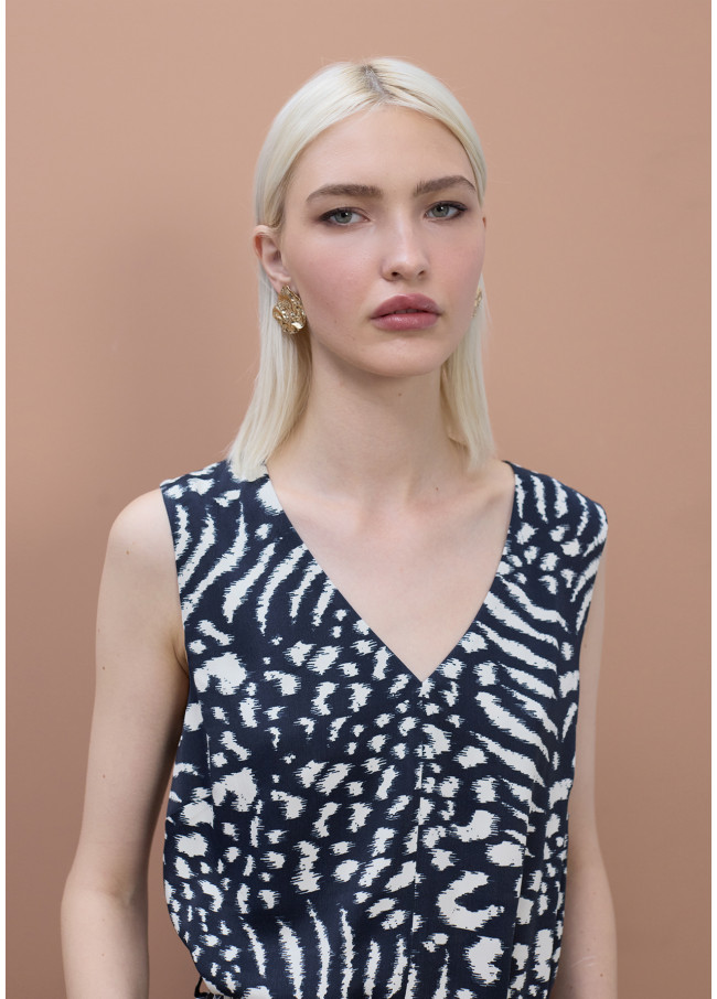 Top con spalline scollo a V