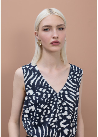 Top con spalline scollo a V