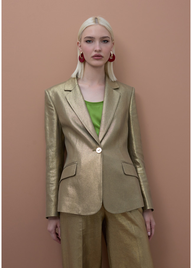 Blazer Métallisé Ajusté