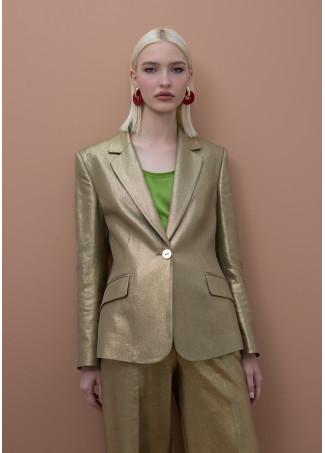 Fitted Metallic Blazer