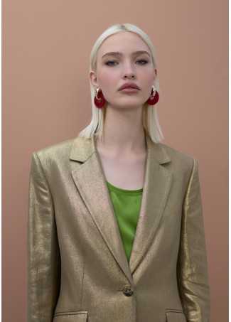 Blazer Métallisé Ajusté