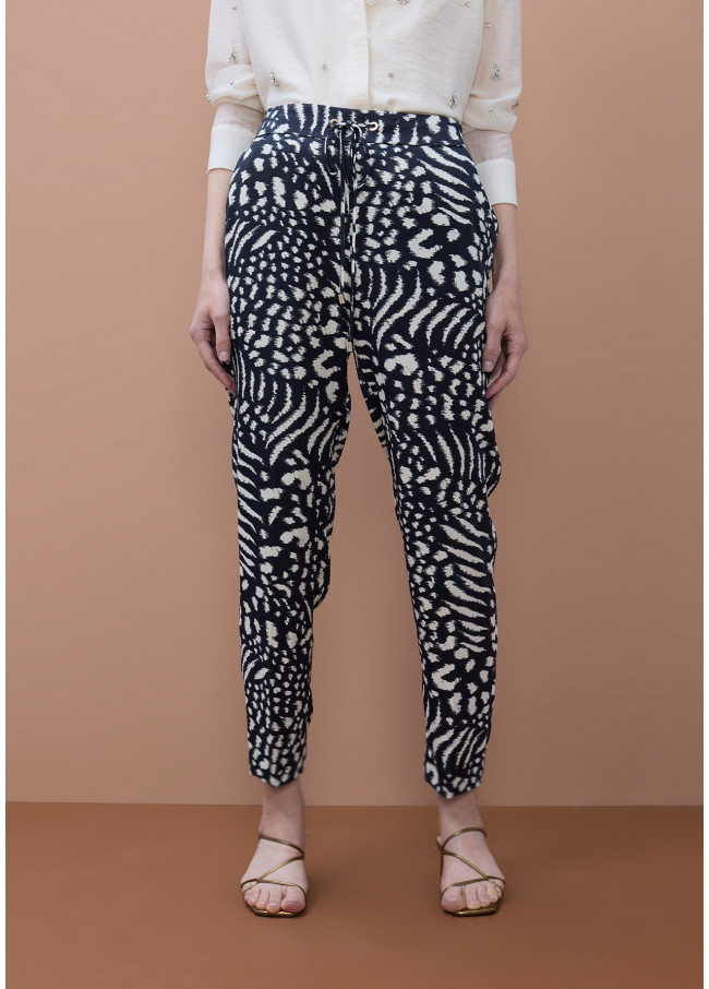 Printed Satin Jogger