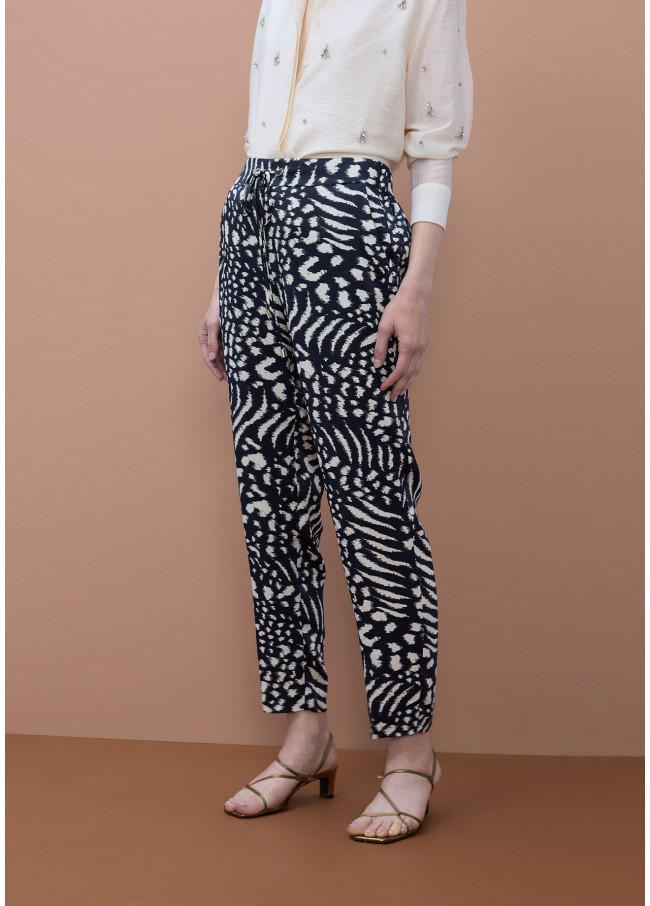 Bedruckte Satin-Jogger