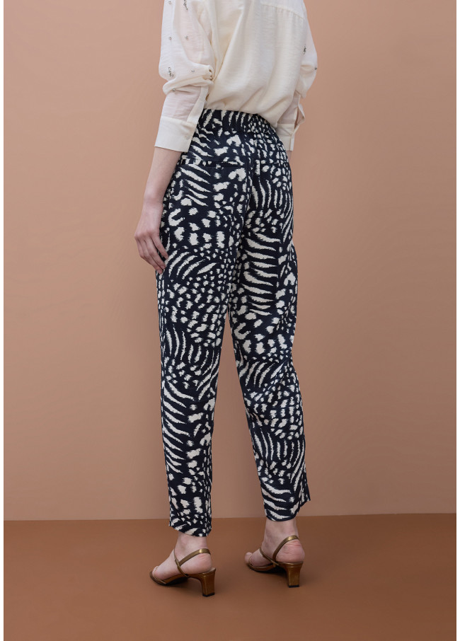 Bedruckte Satin-Jogger