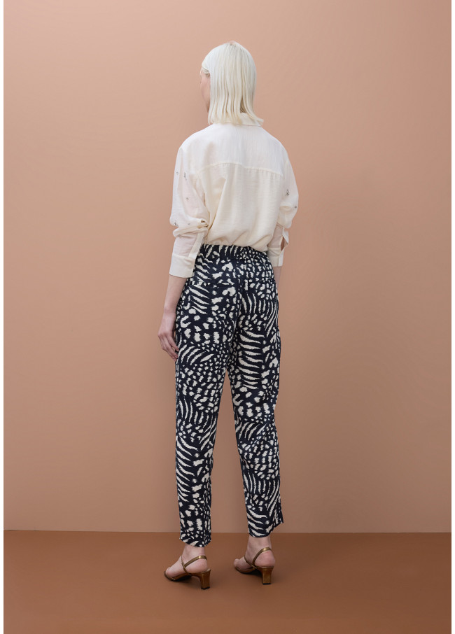 Bedruckte Satin-Jogger