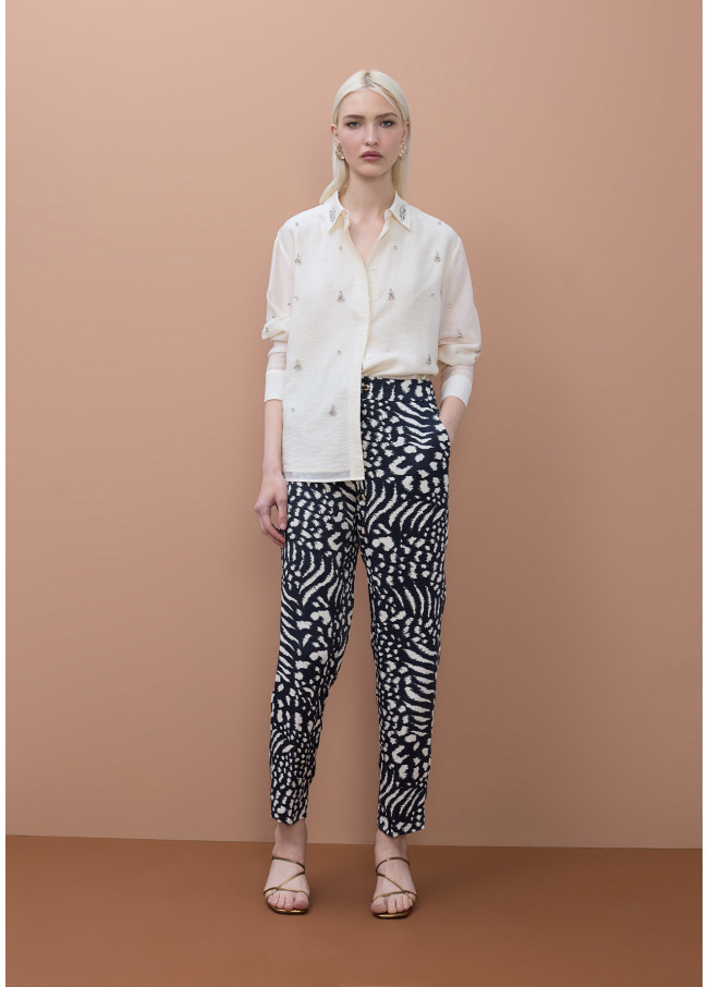 Printed Satin Jogger