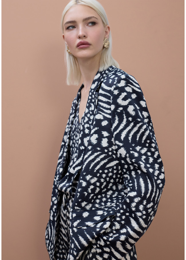 Blazer Estampado Fluido