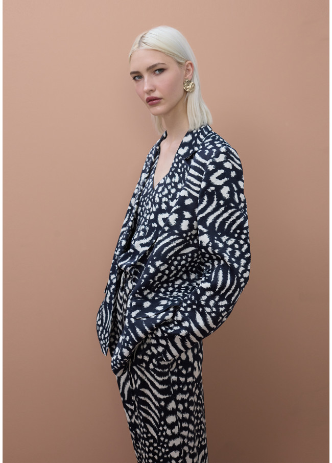 Blazer Estampado Fluido