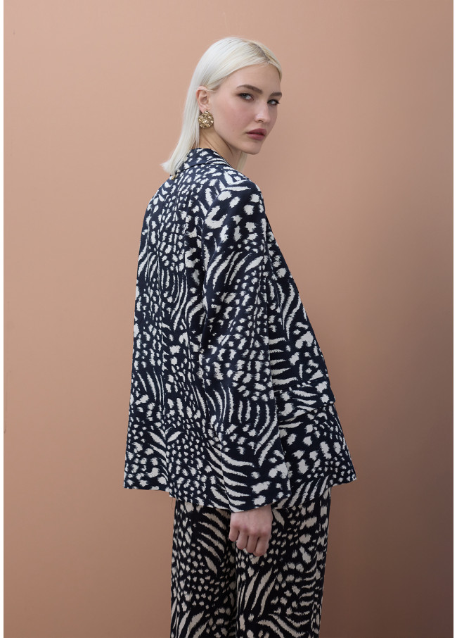 Blazer Estampado Fluido