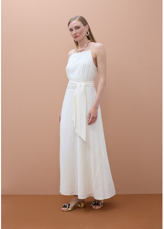 Vestito Spalline Sottili Scollo Dritto