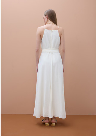 Vestido Alças Finas Decote Reto