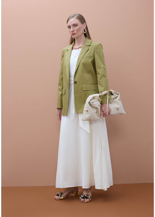 Vestito Spalline Sottili Scollo Dritto