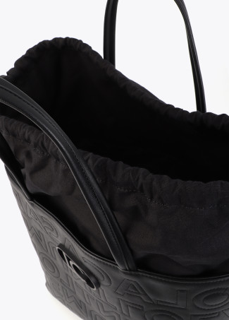 Unstructured Monogram Stitch Shopper