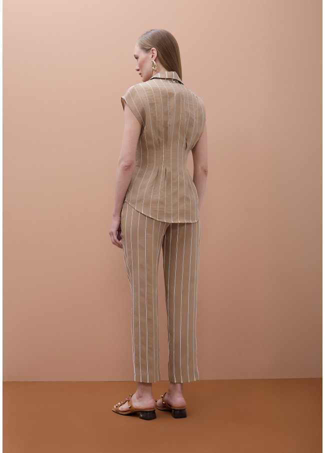 Camicia a Righe Maniche Corte