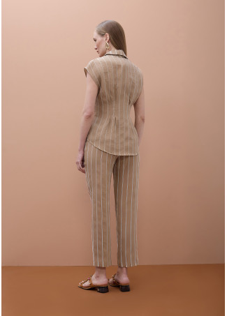 Camicia a Righe Maniche Corte