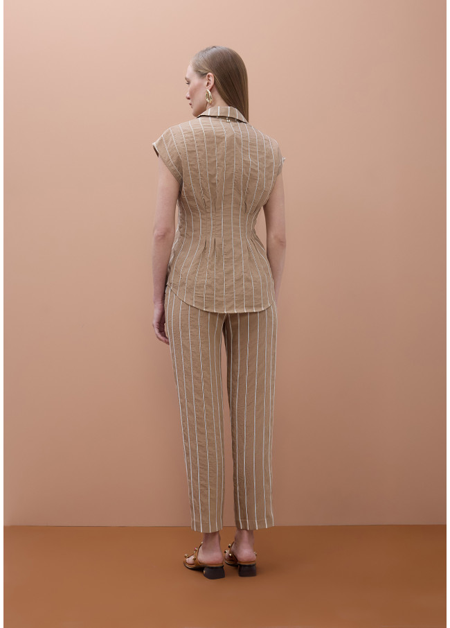 Camicia a Righe Maniche Corte