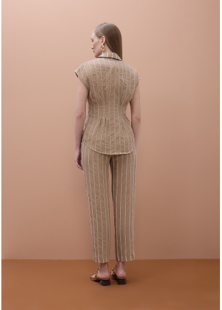 Camicia a Righe Maniche Corte