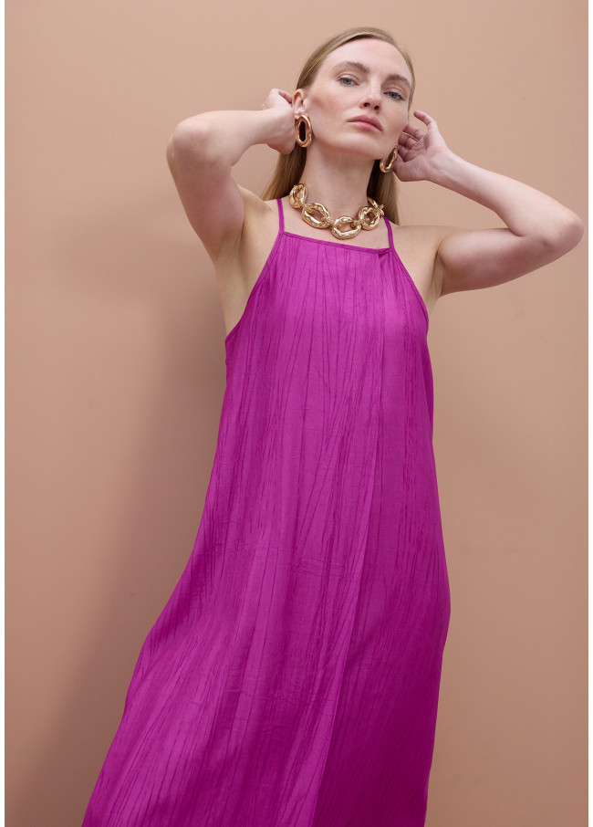 Vestido tirante fino escote recto