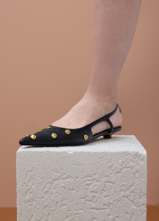 Chaussures à Talons Ornées de Clous