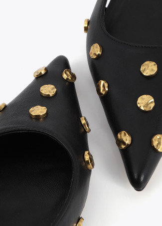 Chaussures à Talons Ornées de Clous