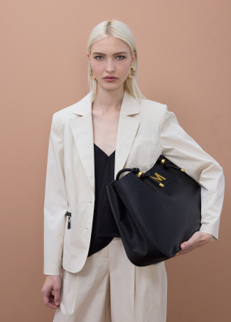 Metallic Detail Shopper