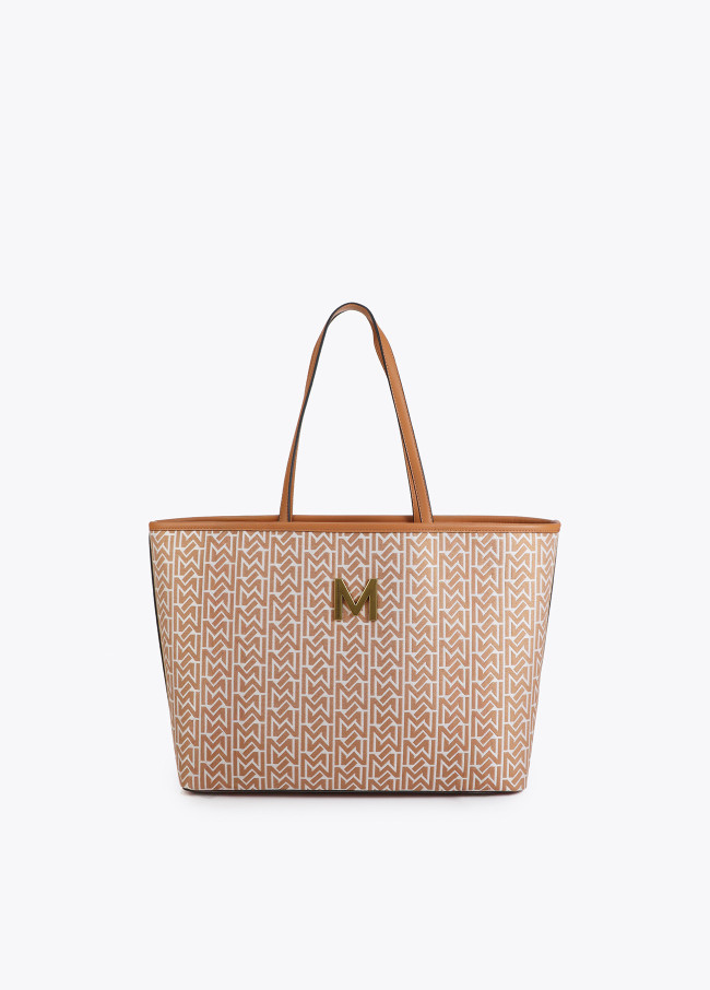 Shopper com Jacquard e Efeito Pele