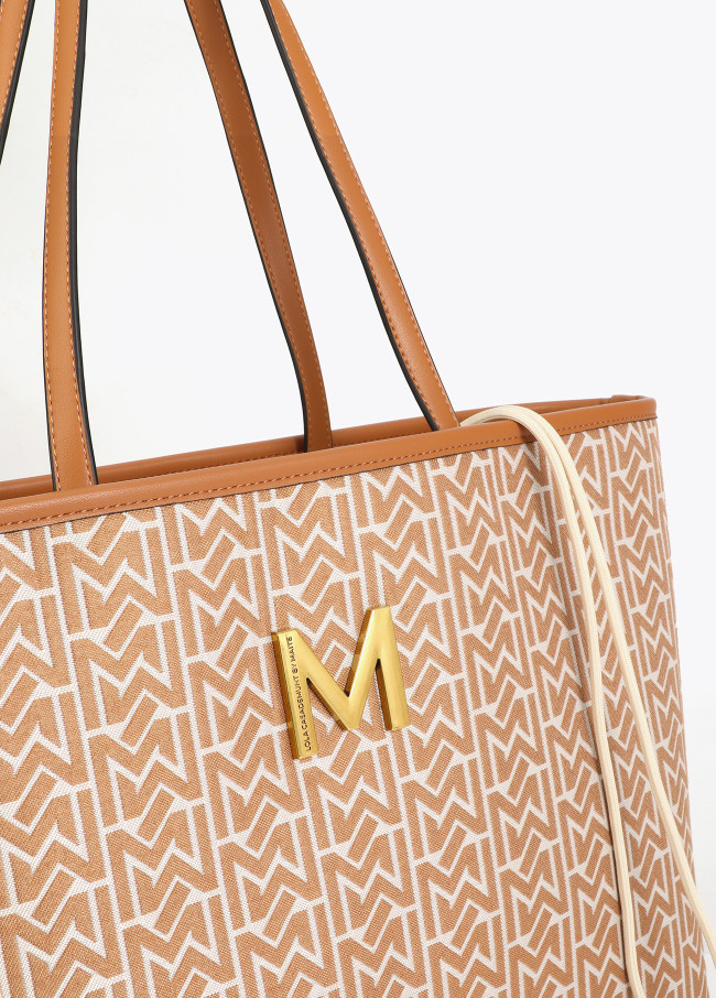 Shopper com Jacquard e Efeito Pele