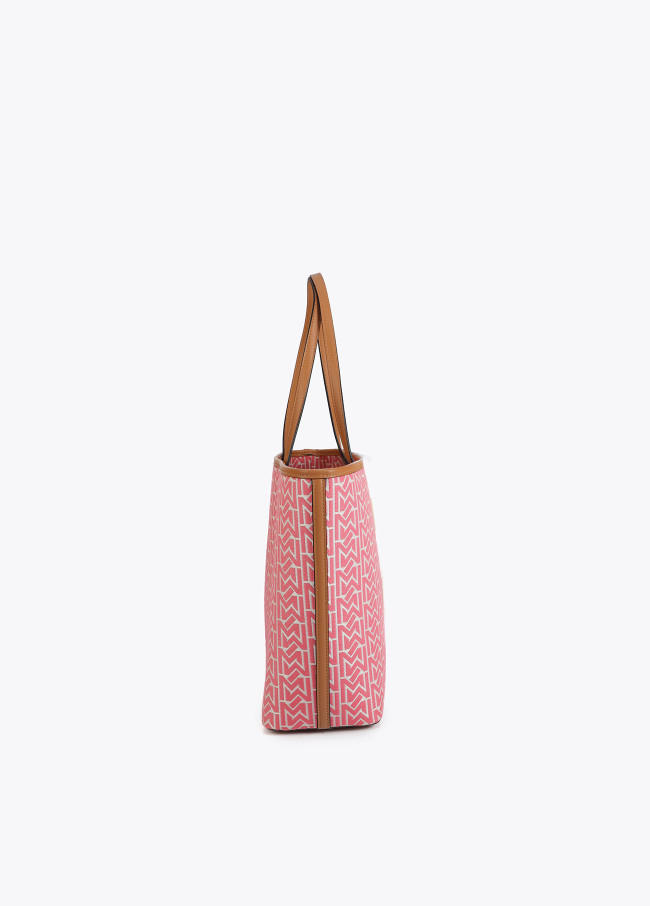 Shopper Jacquard et Effet Cuir